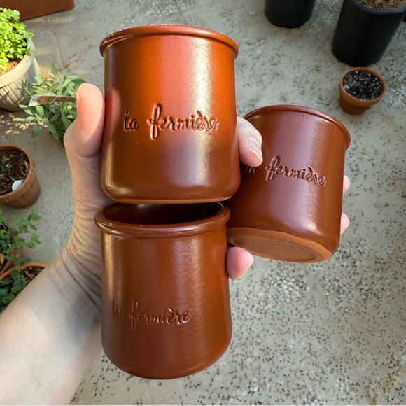 La Fermiere set of 3 chocolate brown terra-cotta pots￼ - Picture 7 of 7